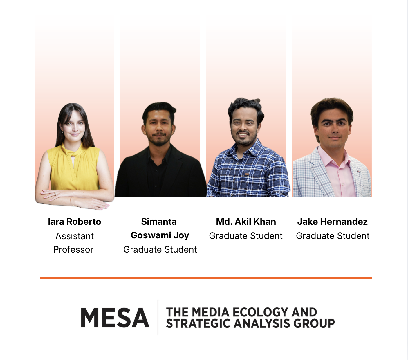 Four new researchers join the MESA Group